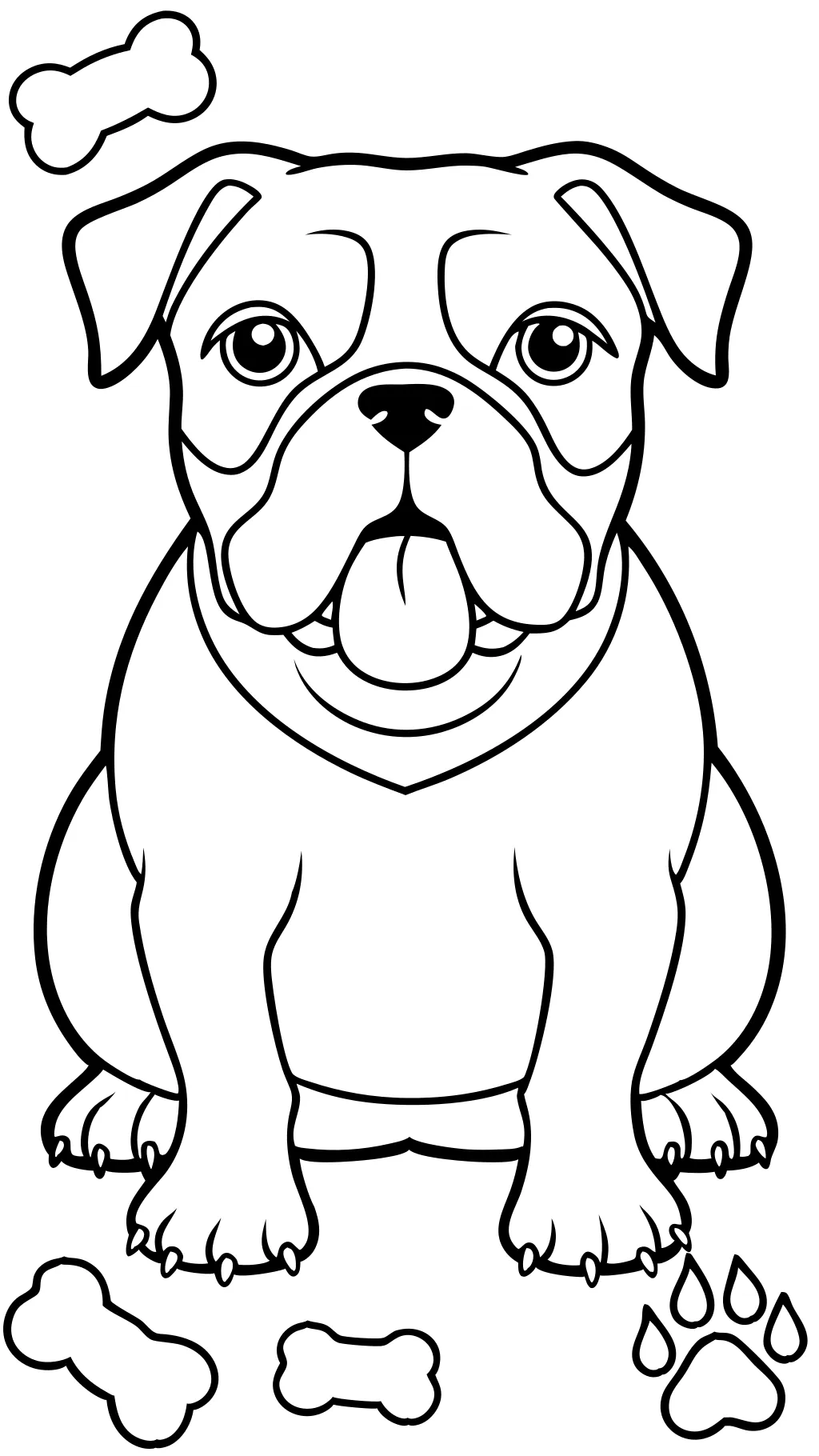 coloriage de bulldog anglais